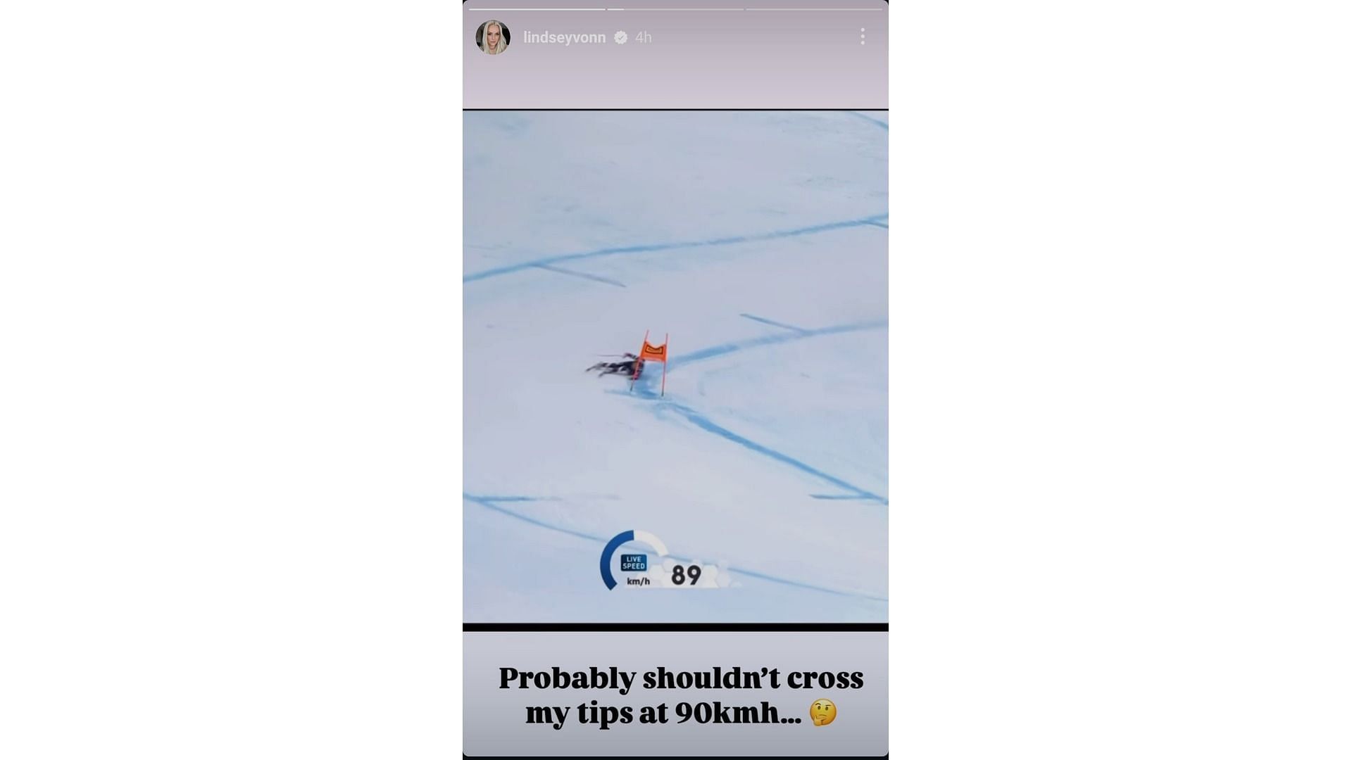 Screenshot of Vonn's Instagram story (Image via: Vonn's Instagram handle)